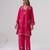 Pink embroidered chanderi silk kurta set