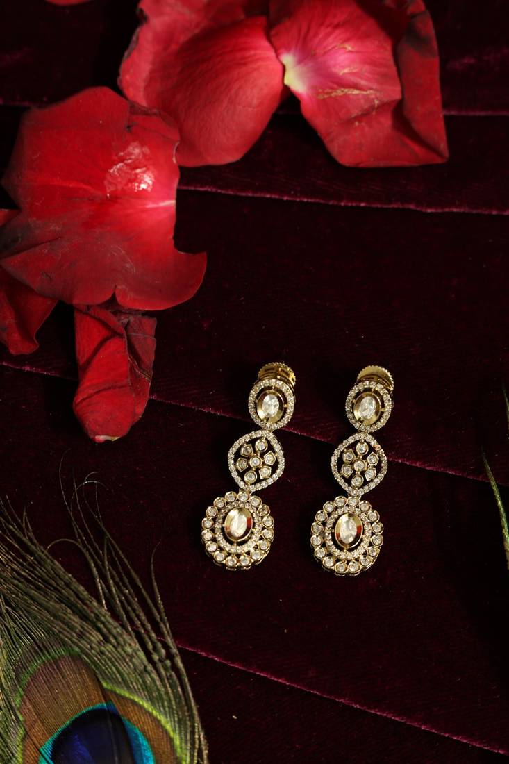 Polki-style layered champagne set