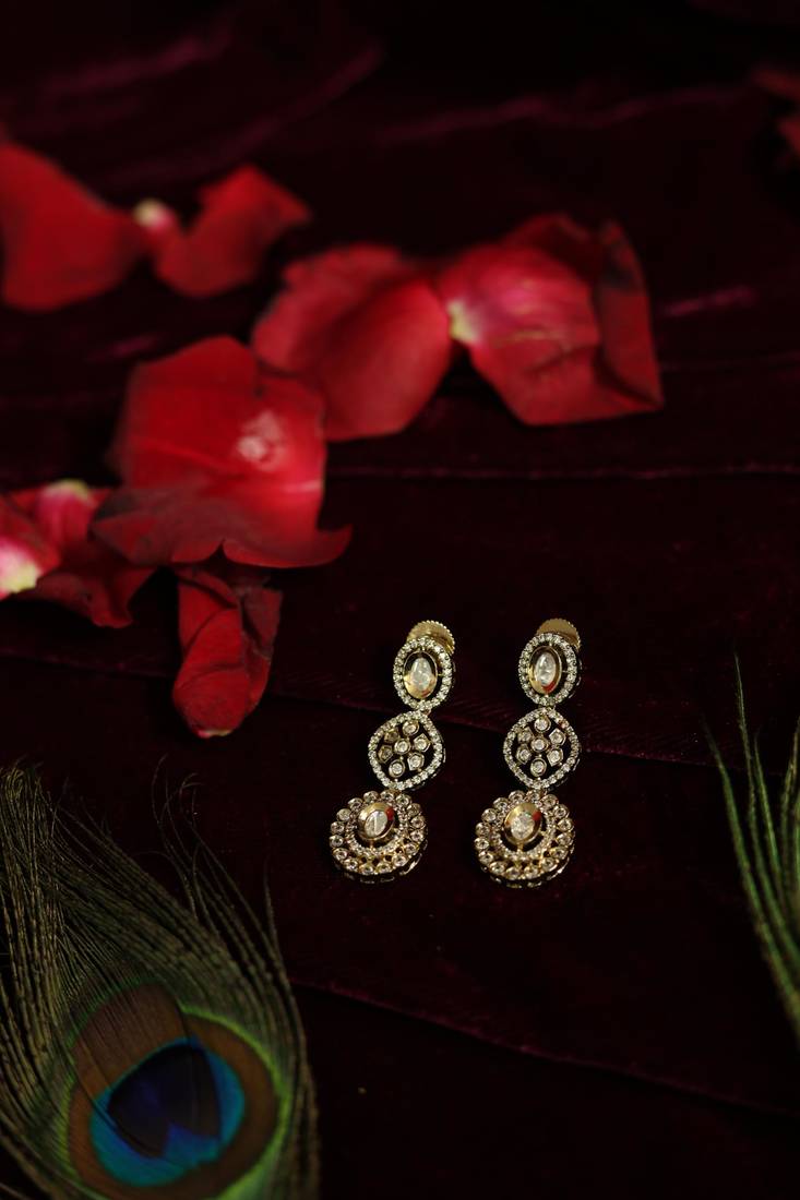 Polki-style layered champagne set