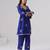 Blue embroidered chanderi silk kurta set