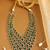 Emerald green floral multi-strand necklace