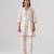 White embroidered chanderi silk kurta set