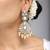 Victorian scroll & pearl earrings