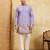 LAVENDER VISCOSE SILK THREAD & SEQUINS EMBROIDERED WORK WEDDING FESTIVAL MARRIAGE PARTY WEAR STRAIGHT MENS KURTA