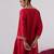 Red embroidered chanderi silk kurta set