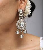 Double-drop polki earrings