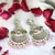 Pink bead chandbali earrings