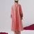Pink embroidered silk kurta set