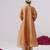 Orange embroidered silk kurta set