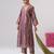 Purple embroidered silk kurta set