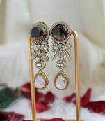 Smoky quartz & crystal dangles