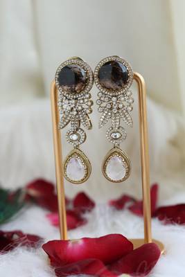 Smoky quartz & crystal dangles 2