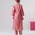 Pink embroidered silk kurta set