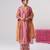 Pink embroidered silk kurta set