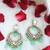 Mint green kundan earrings