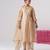 Gold embroidered silk kurta set