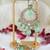Mint green kundan earrings