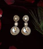 Triple tier medallion earrings
