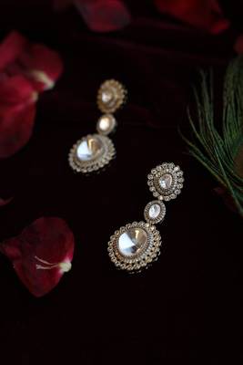 Triple tier medallion earrings 2