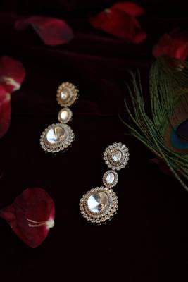 Triple tier medallion earrings 3