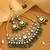 Meenakari emerald & polki choker