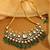 Meenakari emerald & polki choker