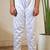 White satin thead with sequins embroidered work wedding function festival party boys straight kurta pant koti