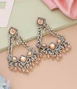 Gold color kundan earrings