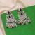 Maroon & green color kundan earrings