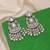 White color kundan earrings