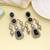 Black color kundan earrings