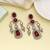 Maroon color kundan earrings