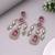 Magenta color kundan earrings