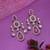 Magenta color kundan earrings