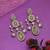 Pista green color kundan earrings