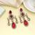 Maroon color kundan earrings