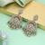 Pink color kundan earrings