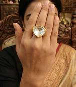 Beautiful high gold polish fancy designer finger rings for women and girls