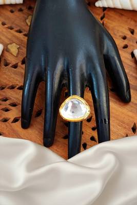 Beautiful high gold polish fancy designer finger rings for women and girls 2