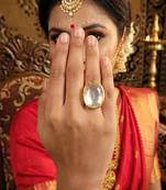 Beautiful designer high gold full stone finger rings for women  and girls