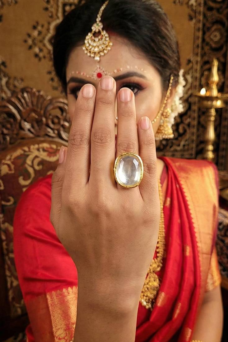 Beautiful designer high gold full stone finger rings for women  and girls