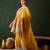 Saahmriga embroidered yellow chinon round neck regular sleeve kurta palazzo sets
