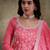 Saahmriga embroidered light pink vichitra silk round neck regular sleeve kurta palazzo sets