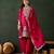 Saahmriga embroidered pink vichitra silk round neck regular sleeve kurta palazzo sets