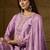 Lavender Silk Salwar Kameez with Meticulously Embroidered Hem and Neckline