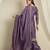 Regal Purple Silk Suit with Gold Zari Embroidery and Wide-Leg palazzo