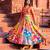 multicolor satin lehenga choli with digital print