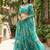 teal georgette printed lehenga choli