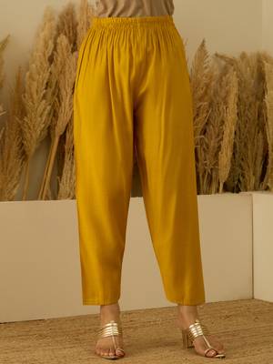 Yellow women kurta pant dupatta set 4