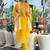 Yellow women kurta pant dupatta set